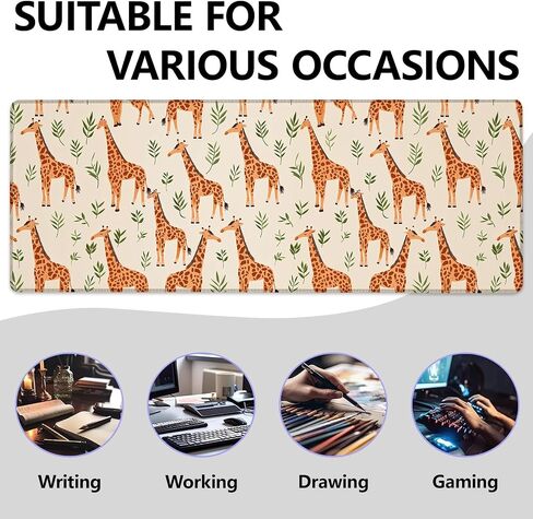 Manatee Mouse Pad, Gaming Mouse Pad, Non-Slip Rubber Base, Office Accessories, Desk Mat, Marine Life MousePads for School, Work, Home Decor Gifts 31.5" x 11.8" in Kuwait