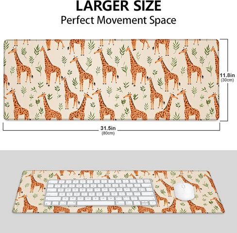 Manatee Mouse Pad, Gaming Mouse Pad, Non-Slip Rubber Base, Office Accessories, Desk Mat, Marine Life MousePads for School, Work, Home Decor Gifts 31.5" x 11.8" in Kuwait