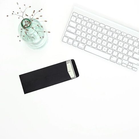 JAM PAPER #14 Policy Business Premium Recycled Envelopes - 5 x 11 1/2 - Black Linen - 50/Pack in Kuwait