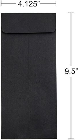 JAM PAPER #14 Policy Business Premium Recycled Envelopes - 5 x 11 1/2 - Black Linen - 50/Pack in Kuwait