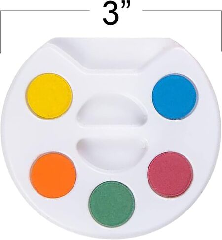 Mini Watercolor Paint Set, Pack of 24, Bulk Paint Palette, 5 Color Mini Paint Set Kit with Brushes, Art Party Favors for Kids 3-5 Boys & Girls, Educational Paint Party Favors for Party in Kuwait