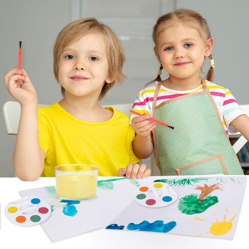 Mini Watercolor Paint Set, Pack of 24, Bulk Paint Palette, 5 Color Mini Paint Set Kit with Brushes, Art Party Favors for Kids 3-5 Boys & Girls, Educational Paint Party Favors for Party in Kuwait