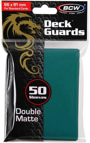 BCW Deck Guard - Double Matte Grey Card Sleeves | Acid-Free, Archival-Safe, No PVC | Anti-Glare Matte Finish | Fits Standard 2½" x 3½" Game Cards | Durable Deck Protector Sleeves | 50 Ct in Saudi Arabia