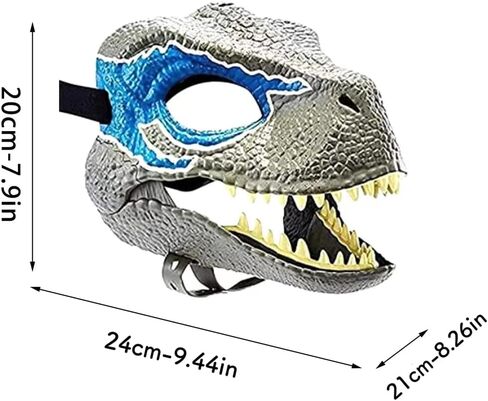 Dinosaur Mask Realistic Dino Head Mask Dinosaur Mask Moving Jaw for Dogs Dinosaur Masks for Halloween in Saudi Arabia