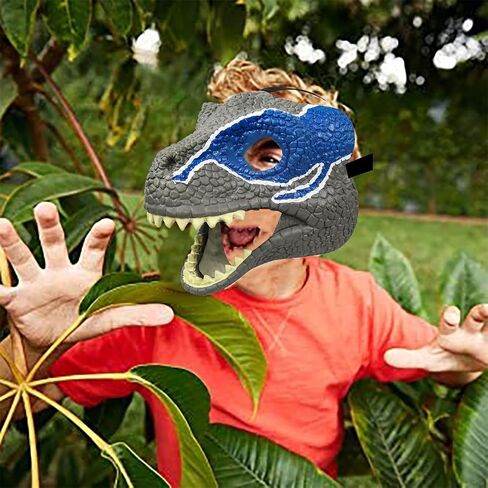 Dinosaur Mask Realistic Dino Head Mask Dinosaur Mask Moving Jaw for Dogs Dinosaur Masks for Halloween in Saudi Arabia