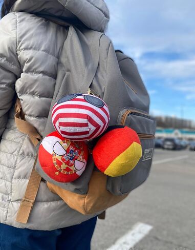 6PC Countryballs Plushies - Soft & Educational National Character Toys. Your Collection of Countryball and Polandball Plushies. (7ZA-NZ-CZ-NK-ES-PK) in Kuwait