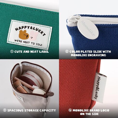 Monolike Unmatched Friends daily Pouch, Pink - Pencil Pouch, Portable Pencil Bag, Pencil Case, Office Pouch case in Kuwait