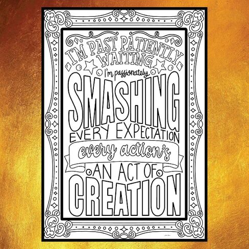 Coloring Broadway - Hamilton Inspired Coloring Pages (Set of 4), Rise Up Collection, Hamilton Musical Merchandise, Printed on Matte Card Stock (8 1/2" x 11"), Ideal Gift for Broadway Theater Lover in Kuwait