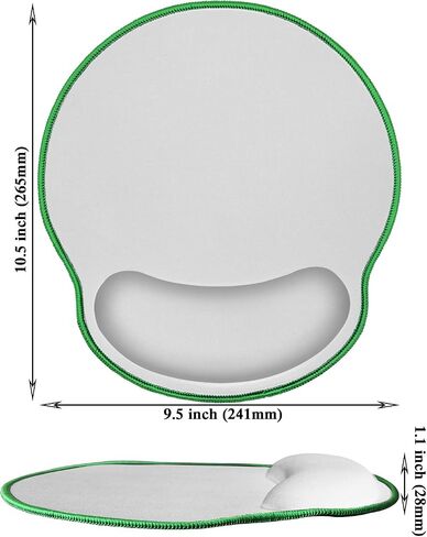 Meffort Inc Mouse Pad with Wrist Rest Support & Stitched Edges, Durable Ergonomic Gaming Mousepad - Black with Red Edges in Saudi Arabia