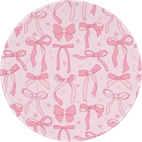 Blue Floral Round Mouse Pad Small Gaming Mousepad Desk Mat Stitched Edges 8 X 8 Inch for Home Office in Saudi Arabia
