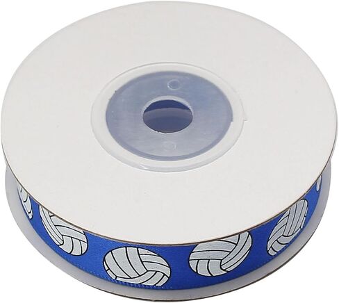 Blue Satin Volleyball Ribbon 5/8 بوصة × 10 متر ، والاستخدام لأقواس شعر الفريق ، ولف الهدايا ، والرسائل الرياضية ، وديكور الحفلات ، وإكليل الزهور ، وجميع الصياغة والخياطة in Kuwait