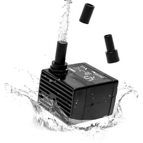 UNS Sigma Water Pump - 1/10HP 20W 79GPH 300L/HR IPX8 Compact Powerhead - Adjustable Submersible Water Pump for Freshwater & Saltwater Aquarium, Pond, Fountain, Pet Waterbowl - Sigma 20 (1/2, 5/8")