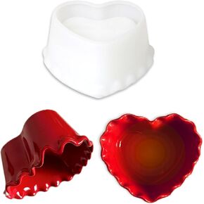 4 Inch Heart-Shaped Bowl Resin Molds - Flower Pots Silicone Molds for Epoxy Resin & Plaster – DIY Heart Dough Bowls, Wedding & Valentine's Gifts