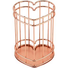 Lalafina Metal Wire Pencil Holder for Desk ، Heart Pen Holder Makeup Continer Otensil Attensil Preser