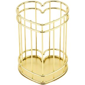 Lalafina Metal Wire Pencil Holder for Desk ، Heart Pen Holder Makeup Continer Otensil Attensil Preser