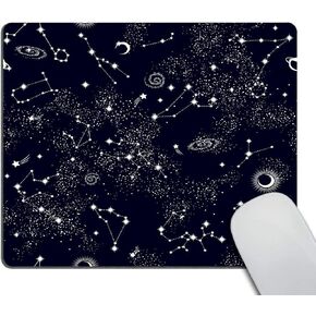 Smooffly Mouse Pad Space Galaxy Constellation Mouse Pad Star Office Personalized Desk Accessories Non-Slip Rubber Mousepad