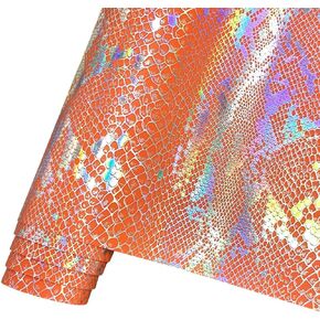 HYANG Snake Embossed Black PU Faux Leather Sheets 1 Rolls 12"X53"(30cmX135cm), Faux Leather Very Suitable for Leather Earrings, Bows, Handbag ，Sewing ，Crafts Making