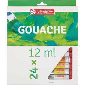 Talens Art Creation Gouache Paint Starter Set with 24 Colors (12 ml tubes) | Painting for Adults