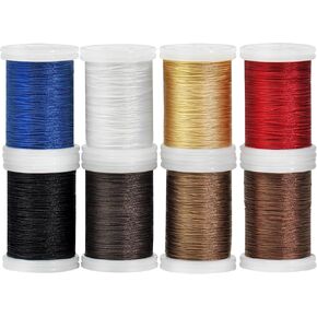 8 Spools Extra Strong Upholstery Thread, Bonded Nylon Thread for Sewing 8 Colors, 218 Yards Heavy Duty Thread for Machine, Hand, Home, Craft, DIY and Denim Leather