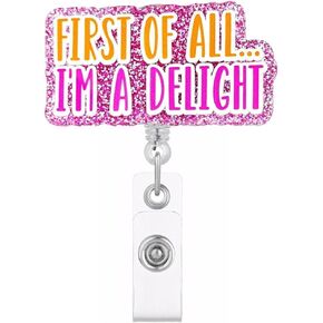 I Want to Leave AMA,Funny Retractable Badge Reel for ID Card Badge,Retractable Badge Holder Alligator Clip for Nurse,Medical Assistant,Nursing Student,Teacher