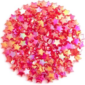 OIIKI 200 PCS Acrylic Star Shape Beads, Star Shape Charming Beads, Acrylic 11mm Beads for DIY Jewelry Craft Making Necklace Bracelet Supplies - Blue