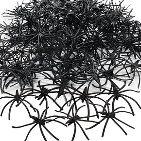100PCS Small Fake Spiders,Scary Plastic Spiders,Realistic Plastic Spider Toys Halloween Decorations Joke Toys for Prank