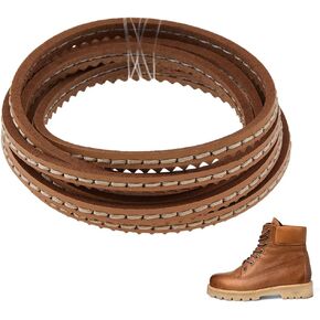 SUPERFINDINGS 2m Leather Shoe Welt Cord 7.5mm Width Shoe Sole Edge Welt Strip Accessories Camel Color Shoe Welt for Boots Shoe Making Repair Replacement