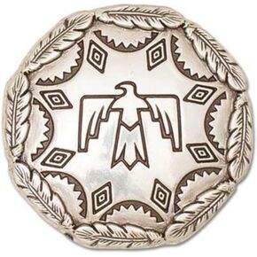 Thunderbird Concho 1 1/4" Antique Silver Plate Tandy Leather 7126-03