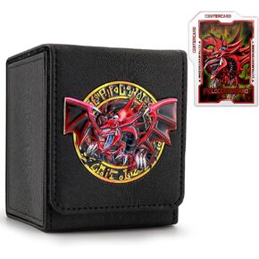 Card Deck Box for YGO MTG 3D sculpted relief Deck Box 110 Card Storage Box Trading Games Leather Storage with divider (Sky Dragon Colored)