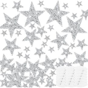 78 Pcs Iron on Letters with Pearl Rhinestone, 3 Sets of A-Z English Letter Patches Bling Delicate Decoration Cute Sew on Alphabet Applique for DIY Clothes Repair Hats Bags Shoes Pillows Crafts