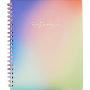 Erin Condren Large Monthly 2025 Planner, Spiral Notebook with 1 Double-Sided Pocket Folder, Planner Stickers Included, Pastel Colorblends Cover