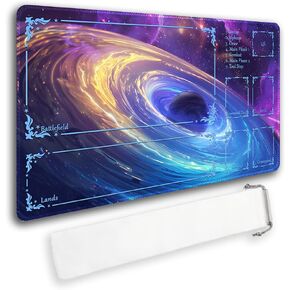 Durable MTG Playmat TCG Playmat with Zone and Locking Edges for MTG Gaming - Includes Waterproof Storage Bag (playmat (20),Without Zone)