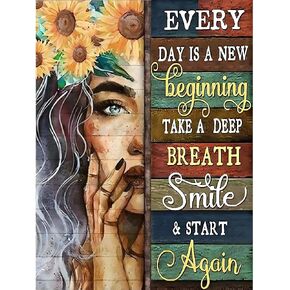 Inspirational Diamond Painting Kits for Adults-5D Diamond Art for Beginners, DIY Diamond Painting Art Crafts, for Decorating Home Walls and Gifts 12X16Inch