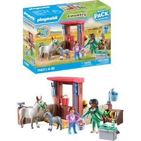 PLAYMOBIL Country 71471 Veterinary Use in Donkeys Toy for Children from 4 Years