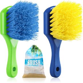 Remerry 2 Pcs Beach Sand Remover Brush with Drawstring Bag, Beach Accessories Scrub Brushes for CleaningSoft Bristle Brush for Summer Vacation Water Sports Volleyball Party (Blue and Green)