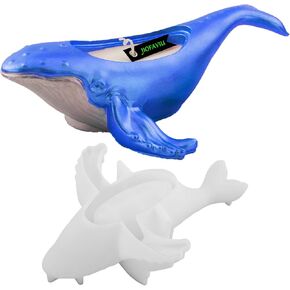 Large 3D Whale Resin Mold Silicone, 9.65 in Unique Marine Animal Silicone Mold for Epoxy Resin