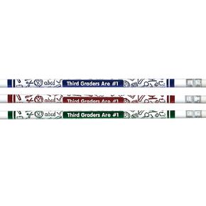 JRM7863B طلاب الصف الثالث هم أقل من أقلام الرصاص ، 0.5 "ارتفاع ، 2.5" ، 8 "طول (12 عدد)