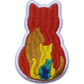 Rainbow Cats Patch, 3 Inches Sew On Iron On Patch Pride Embroidery Patch for Clothes Backpacks Hats Jeans Bags, Aesthetic Cats Embroidered Patches, Aesthetic Patches, DIY Patch for Cats Lover
