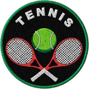 Tennis Patch Embroidered Iron on Patches for Clothes Backpacks Bags Jeans Jackets Size 3" ID45095