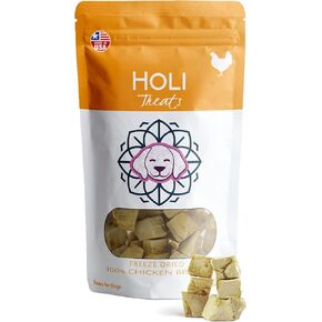 HOLI Freeze Dried Rabbit Treats for Dogs- All Natural Healthy Dog Treats, 100% Made in USA - Single Ingredient - Human Grade - Grain Free - Diabetic Friendly - 1.75oz