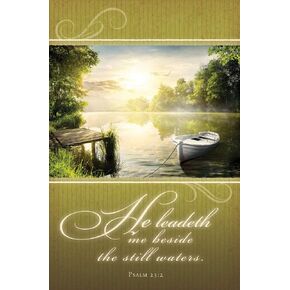 Church Bulletin 11" - Funeral- Memorial - He Leadeth (Pack of 100)
