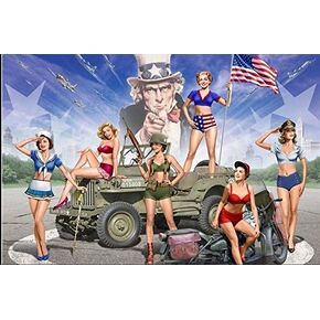 PRETTY, NICE, US GIRLS Pin-Up 6 fig. 1/35 MASTER BOX 35183 by Masterbox