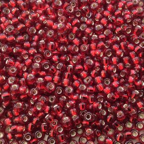 Miyuki Seed Beads 8/0 Silver-lined Ruby Red 22gram Tube of Beads