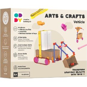 Oddy Arts & Crafts Creative Vehicle Building Kit - Eco-Friendly STEM Toy Set for Kids 4+