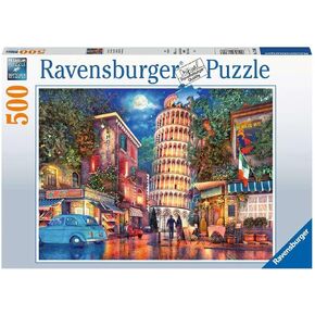 Ravensburger Evening in Pisa 500 Piece Jigsaw Puzzle for Adults and Kids Age 10 Years Up, Black