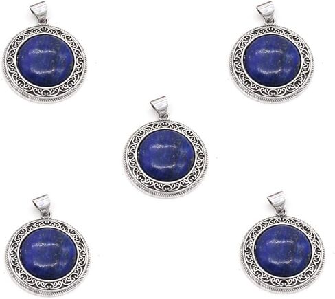 LHJ 5 PCS عتيقة Crystal Presants Shell Gemstone Hollow Stylved Style Sharms لمجوهرات صنع قلادة هدية in Kuwait