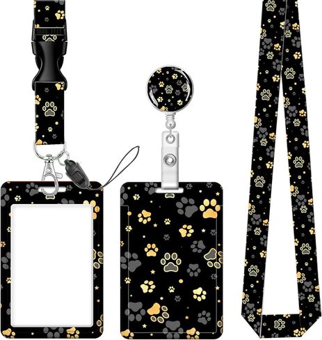 Badge Reels Retractable with Carabiner Reel Clip, ID Name Tag Work Badge Holder Belt Ferrule, Identity ID Badge Holder Cover Case for Office Work Nurse Teacher Student Gifts(Cute Colorful Cats) in Kuwait