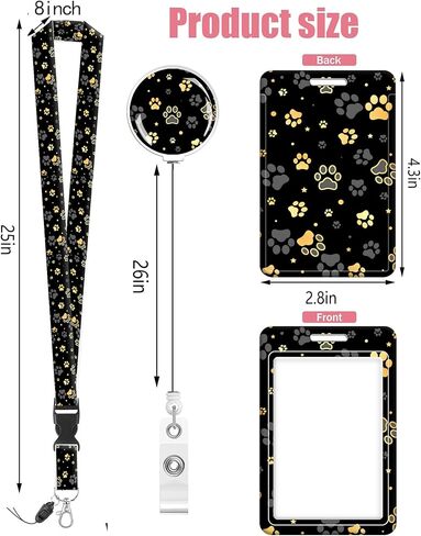 Badge Reels Retractable with Carabiner Reel Clip, ID Name Tag Work Badge Holder Belt Ferrule, Identity ID Badge Holder Cover Case for Office Work Nurse Teacher Student Gifts(Cute Colorful Cats) in Kuwait