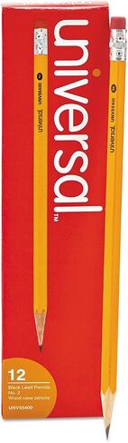 Universal UNV55400 HB #2 Woodcase Pencil - Black Lead/Yellow Barrel (1-Dozen) in Saudi Arabia