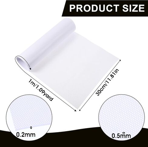Eye Mesh for Therian Mask Plastic Mesh Canvas Sheet 39x11.8in Waterproof Printable Mesh for Furries Mask Eyes 0.2mm Thick Fursuit Eye Mesh for Cosplay Props Fursuits Decor Craft Hole 0.5mm (White) in Saudi Arabia